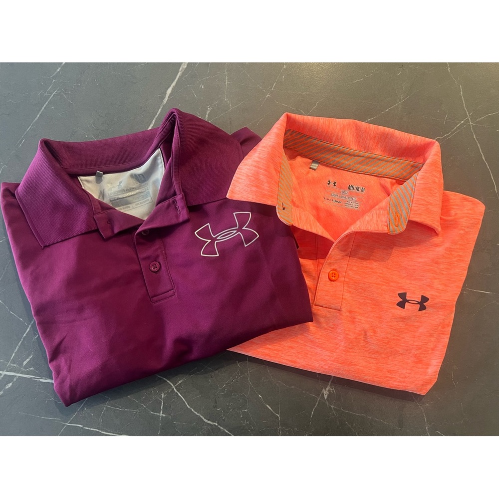 TWO Under Armor Golf Polos
